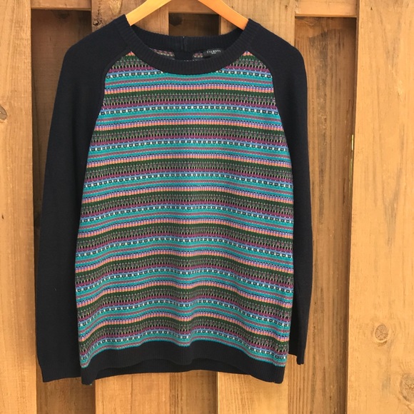 Talbots Fair Isle Raglan Sleeve Sweater - Picture 3 of 7